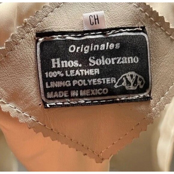 Vintage ORIGINALES Hnos Solorzano White Brown 100% Crocodile Leather Vest Sz S - Picture 14 of 14